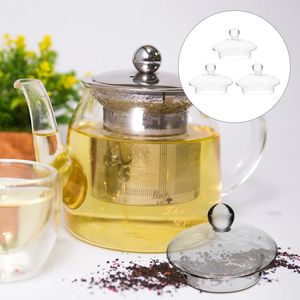 Dinnerware Sets 3 Pcs Teapot Accessories Filters Home Colander Protector Caps Leaker Protectors Kettle Strainer Lid Glass Cover Lids For