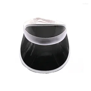 Berets White Headband Transparent Plastic PC Black Color Visor Outdoor UV Protection Adult Nine-color Sports Golf Cap