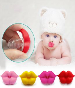 Newborn funny Big red lips Pacifiers Silicone infant Pacifiers 5 colors baby Soother Nipples C44939110811
