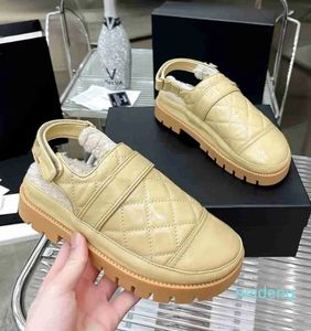 Designer -Plush Sandals women Business casual shoes single shoes slippers sneakers leather running shoes boots Snow boots