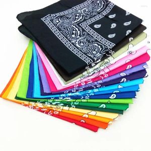 Sciarpe Unisex Uomo Donna Cotone Bandana Fascia per capelli Cowboy Uomo Biker Sport Copricapo Polso Hairwrap Single Sided Head Wrap Sciarpa Paisley