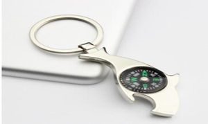 wholesale 200pcs promotional gifts 3in1 Keychain Compass Keychain Men Opener Keychain5367398