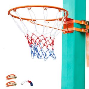 Баскетбольное кольцо без перфорации, 35 см, для детей, для взрослых, для использования в помещении и на открытом воздухе, стандартное баскетбольное кольцо, подвесная сетка для корзины, тренировочное оборудование 240124