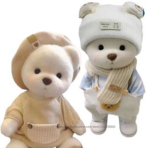 Handgefertigter süßer Teddybär aus Plüsch, hochwertig, Teddy Story, bestes Geschenk für Freundin, Valentinstagsgeschenk, Geburtstagsfeier, Dekoration 240124