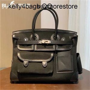 Rock Brkns Cargo Handbag Canvas 7a Handswen Bags Genuine Leather Leather Handbag 35CM andbagb ogoq5H8R