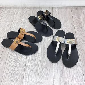 2024 Luxury Women Sandals Double Web thong Sandal Designer Women Flip Flops Fashion Beach Slippers Ny stil