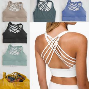 Lu Align Lu Woman Fitness Tank Top Cross Back Running Yoga Bra Girl Sexy Underwear Sexy Besearable Gathering Sports Yogas Vest Training Tanks Ant 33