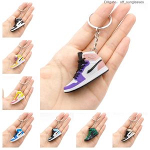 Keychains Lanyards Emation 3D Mini Basketball Shoes Three Nsional Model Keychain Sneakers Couple Souvenir Mobile Phone Key Pendant D 39NX