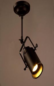 LED -spotlights American Vintage Loft Pendant Light Iron LED -lampa E27 Spotlight Mercantile Lighting för Barcafe5371251