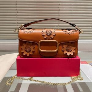 Loco 3D Flower Shoulder Bag women Fashion Shopping Satchels hendbag genuine leather crossbody messenger bags totes brown Luxurys designer purses envelope wallet