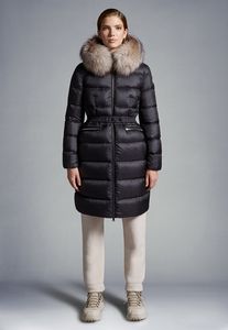 2023 Autumn Winter Women's White Duck Down Parkas dragkedja jackor Huva päls randiga kvinnans smala långa rockar MK23026