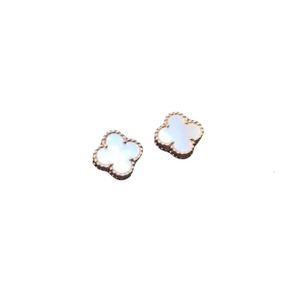 Van-Clef & Arpes Earrings Designer Original Quality Luxury Fashion Women Charm Brand Mini Clover Stud Mother Of Pearl 18K Gold Elegant Women Earring Jewelry Gift
