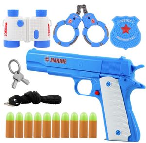 총알 권총 시뮬레이션 상호 작용 게임 장난감 총알 야외 활동 게임 장난감 건 세트 Soft3713678