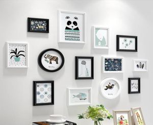 WhiteBlack Simple Style Wandbehang Po Frames Set 13-teiliges Set Holzbilderrahmen Wohnzimmer Home Decor Po Frames91779129546999