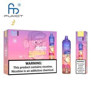 オリジナルのRandm Tornado 15000 Puffs LEDディスプレイインジケーターFumot Facotry使い捨てVAPE大容量マルチカラーデバイス41色25mlポッド蒸気EU用