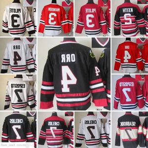 Filme CCM Vintage Hóquei no Gelo 7 Brentseabrook Jerseys Costurados 3 Pierre Pilote 4 Bobby Orr 2 Duncan Keith 7 Chrischelios 24 Martin Havlat 36