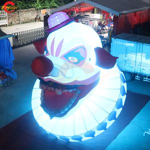 Работа на свежем воздухе светодиодные надувные клоун -головы для Хэллоуина Мероприятие Кровавая завод по заводу призрака Прямая продажа
