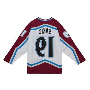 Joe Sakic sydd hockeytröja Mitchell Ness 2000-01 Men Women Youth S-3XL Retro Jers 40