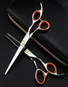 Profissional japão 440c 6 Polegada conjunto de tesouras de cabelo corte barbeiro makas tesoura de desbaste tesouras cabeleireiro 13124626