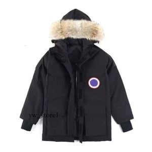 Designer Canadas Goode Jacket Mid Length Version Pufferer Down Womens Jacket Down Parkas Winter Thick Warm Coats Womens Windproof Trend Goose White Fox Jacket 5576