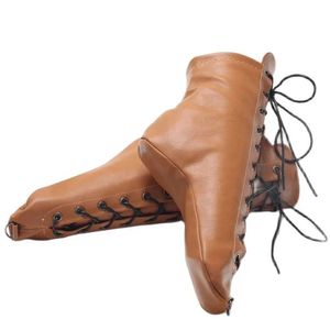 Dress Shoes Sexy Novel Heelless Ballet Heel Cross-tied Solid PU Leather Women Fetish Exotic Cosplay Boots Stockings Plus Size 36-46L231228