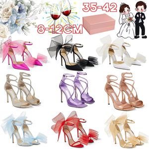 ボックスドレスシューズ付きハイヒールLuxurys JimmyChooo Heels Platform Designers Priddress PeepToes Sandal