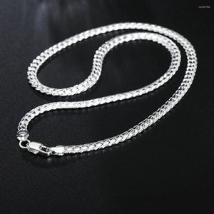 Chains 20-60cm 925 Sterling Silver Design 6mm Fine Necklace Chain For Woman Men Fashion Wedding Engagement Jewelry