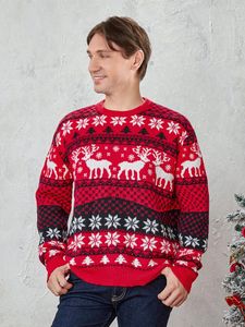 Kadın Sweaters Christmas Jumpers Kadınlar İçin Erkekler Çiftler Unisex Çirkin Sweater Xmas Ren Geyiği Baskılı Kükredilmiş Külot Santa Tatil Sweatshirt