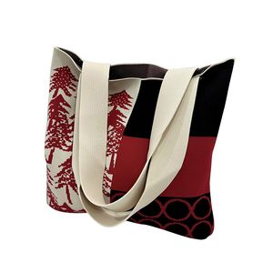 Designer-Tasche ExplosiveNeue farblich passende Wald-Strick-Schultertasche Tragetasche mit großer Kapazität für Pendler-Einkaufstasche für Damen