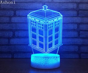 Doctor Who Tardis Police Box 3D Colorful Table Lamp 7 Color Changing Acrylic Night Light USB Decorative Christmas Gifts for Kids1347425