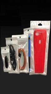 Högkvalitativ klar vit pärlaplast poly OPP -blixtlåsväskor Zip Lock Retail Packages smycken Charger Cable Phone Case PVC Packin7451281