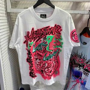 Men's t Shirts Hellstar Shirt Electric Kid Short Sleeve Tee Washed Do Old Black Hell Star Tshirt Men Women Clothing 71O5 71O5