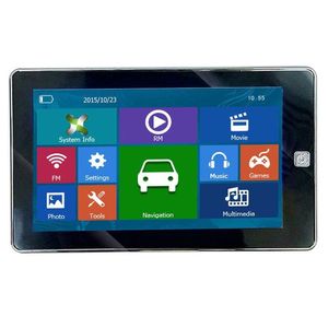 Araba GPS Aksesuarları HD Anti-Pırılta 7 inç Navigasyon Navigatör Kamyonu Navi Bluetooth Eller Avin MP4 FM Verici 8GB 3D TTS Haritalar D DH7TW