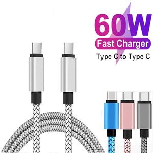 핫 판매 고속 USB 타입 C 타입 C 60W 데이터 케이블 1m/ 3ft 충전 케이블 iPhone 15/ 15 Pro Max/ 15 Plus opp bag