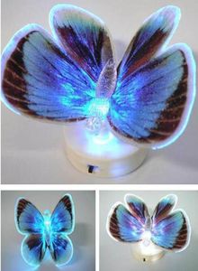 Luz noturna borboleta colorida de fibra óptica, luz noturna led para sala de casamento, luz noturna para quarto de crianças g5871020690
