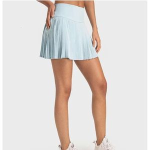 Lu Align Tennis Women Golf Sports Skirt High Waist Pleated Skirt Built-in Pocket Anti-slip Outdoor Jogging Fitness Shorts Yoga Lu Lemon LL 2024