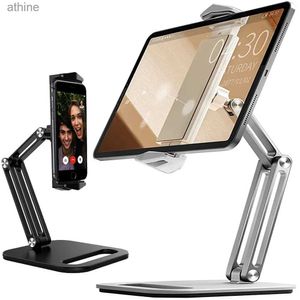 Tablet PC Ständer Aluminiumlegierung Telefonhalter Ständer Smartphone Unterstützung Schreibtisch Tragbare Metallzelle für iPad iPhone YQ240125