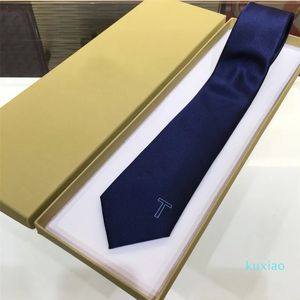 Designer Men Tie Silk Business Ties With Box Fashion Letter Plaid Embroidery Cravat Neck Tie