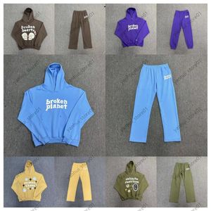 Hoodies Planeta Quebrado Gráfico Tee Designer Impresso Mens Y2K Hoody 3D Espuma Graffiti Carta Suéter Hip Hop Harajuku Moletons Pulôver Mulheres Manga Longa Ternos Y4