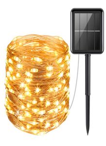 Christmas Solar String Lights 3366FT 100200LED Copper Wire Lights 8 Modes Fairy Waterproof Outdoor String Lights for Patio Garde8259063