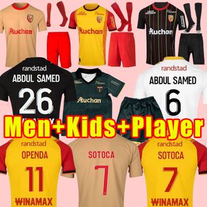 Män barn 23 24 RC Lens Sainte Barbe Soccer Jerseys Openda Buksa Kakuta Sotoca Fofana da Costa Medina Oreba Gradit Frankowski 2023 2024 Medina Fans Player Version