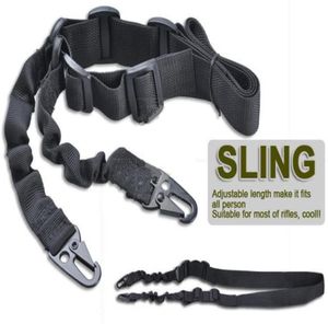 Zakres montowa Akcesoria Regulowane zewnętrzne AR15 M4 Taktyczne 2 dwa punkty Bungee Sling dla karabinu AirSoft8804611