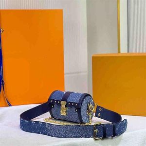 Дизайнеры сумки папильон магистраль цепочка сумочка роскоши парижские летние цветы джинсовая кожаная подушка сумочки сцепление на плечо 220J