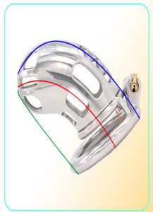 FRRK Strapon Cintura maschile Gabbia per gallo Uomo Acciaio inossidabile Adulto BDSM Giocattoli del sesso Anelli per pene in metallo Strap On Lock Bondage Device3245644