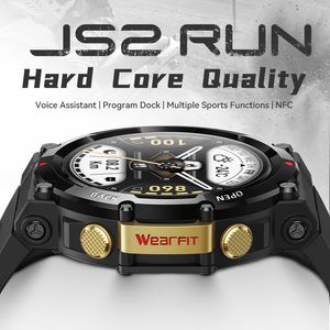 Ny design JS2 Run Smart Watch 1,52 tum HD rundskärm NFC Wireless Charging BT telefonsamtal Musikspelare Reloj Smartwatch JS2