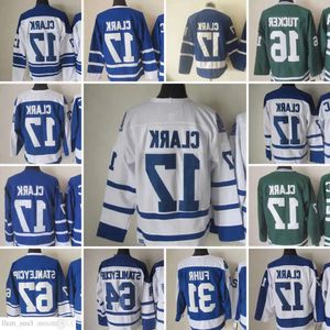 Film CCM Vintage Ice Hockey 17 Wayne Simmonds Jerseys 16 Darcy Tucker 31 Grant Fuhr 64 Stanleycup Men Hafdery Jersey White Blue Green 99