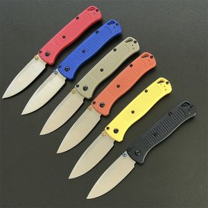 Outdoor BM 535 535S Bugout Folding Knife S30V Satin Plain Blade Polymer Handle Camping Pocket Knives