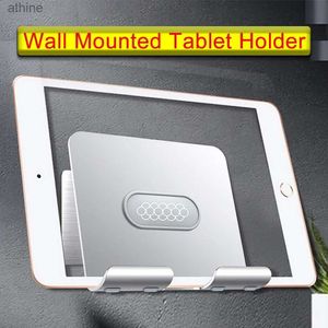Tablet pc stands de alumínio ajustável montagem na parede suporte do telefone suporte para ipad cozinha banheiro banheiro 4-13 polegadas yq240125