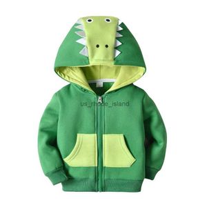 Hoodies Sweatshirts 2021 Yeni Bebek Erkek Kız Kızlar Bahar Sonbahar Hoodies Çocuk Karikatür Baskılı Kurbağa Plus Kadife Ceket Çocukları Sıcak Dış Giyim 1-5 YILL240125