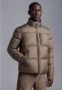 2023 Autumn Winter Men's White Duck Down Parkas Jackets Zipper Patchwork Stand Collar Man's Slim Short Coats Mkmn007